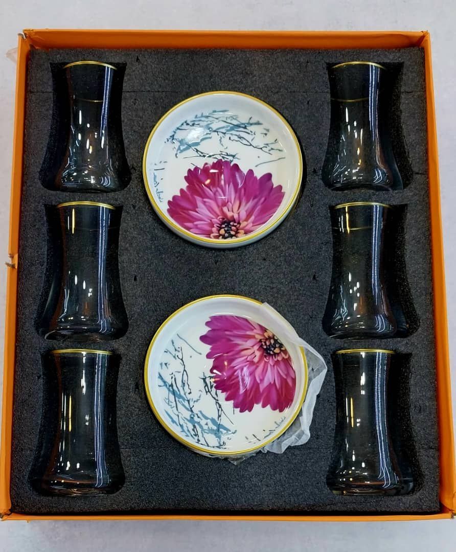 سرویس چایخوری گلدار هندسی